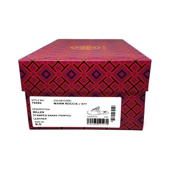 Tory Burch Embossed Leather Sandals in Warm Roccia - Picture 9 of 11